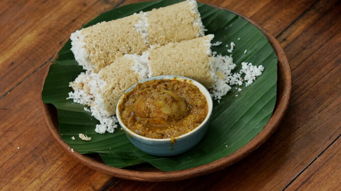 Soft wheat puttu and egg curry recipe – Village Cooking
